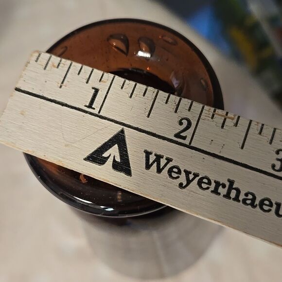 1960's Ruby Red Bubble Glass 9.5" Genie Bottle Decanter Missing Stopper - Picture 3 of 7